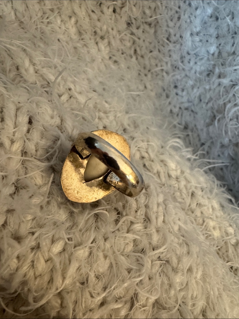 Handmade Cowrie Shell Statement Ring - Picture 4 of 5